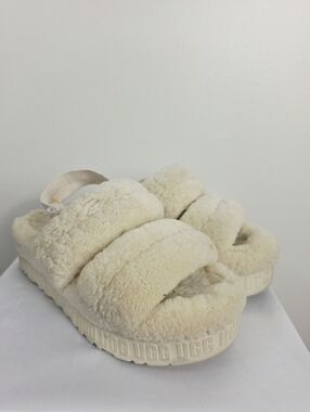 UGG Fluff Slide Sandal in Cream